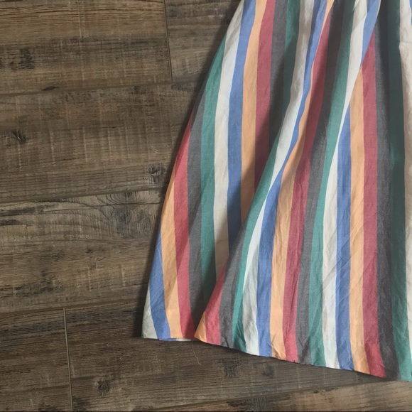 Madewell Square Neck Mini Dress in Festival Stripe - Picture 7 of 10